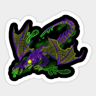 Holographic poison dragon Sticker